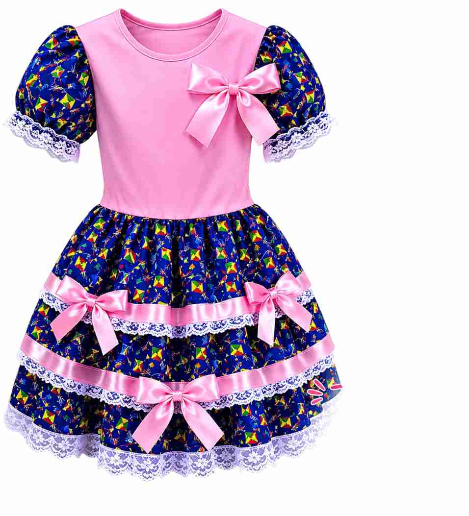 VESTIDO JUNINO ESTAMPADO REF 875/869